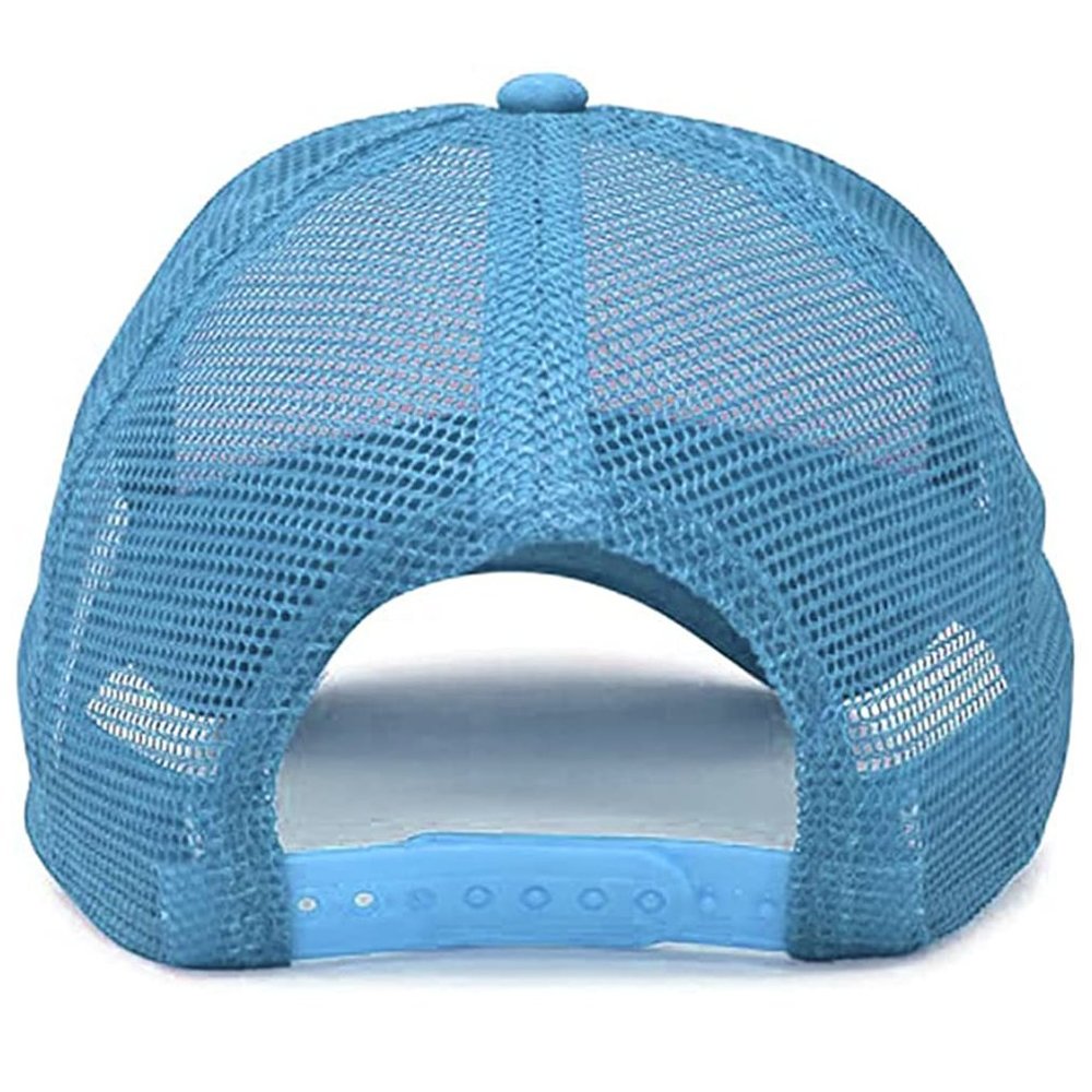 NEW ALF Sipping Cat Shake Foam Trucker Mesh Snapback Hat LIGHT BLUE - Picture 2 of 3